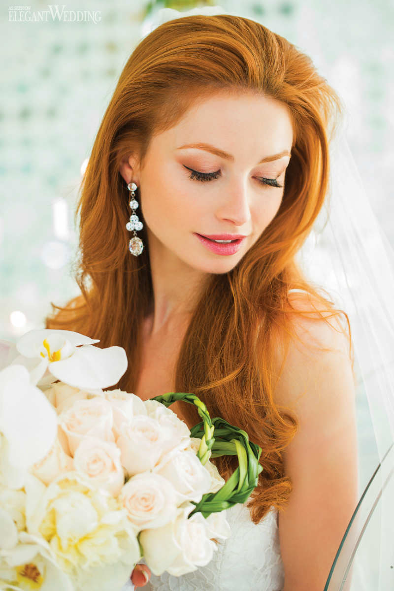 Redhead Bridal Hair and Makeup