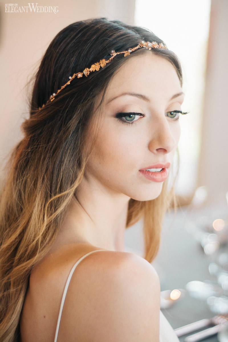 Copper Wedding Headpiece