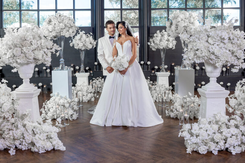 white wedding ceremony