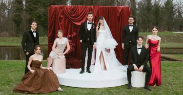 red and white wedding theme