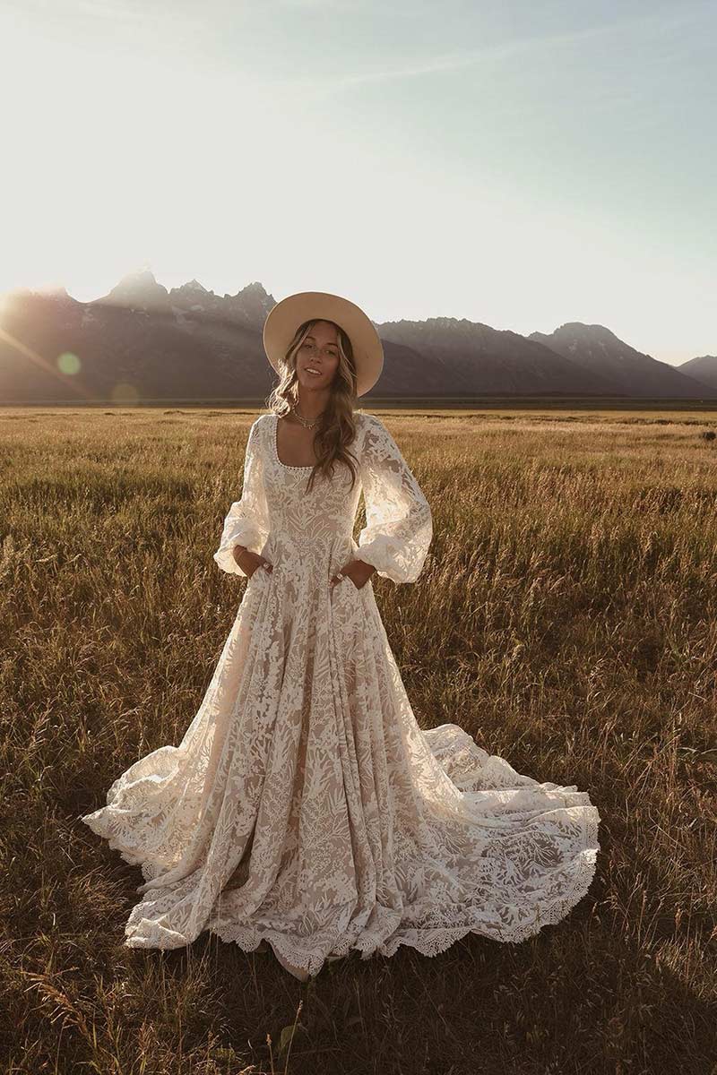 long sleeve lace wedding dresses
