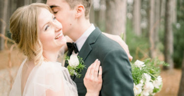 bride and groom in a whimsical wedding