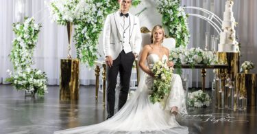 green and white wedding theme